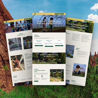 L'Avenir de l'Éducation Agricole : Maquette de Site Web🌾🎓 agro design high school interface school ui university website