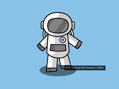 Cute Astronaut Animation | Lottie Animation 2d animated gifs animation astronaut avatar cartoon cosmonaut illustration motion graphics perfect loop