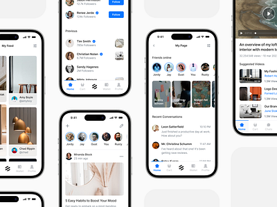 Mobile Socials - Lookscout Design System android app clean design ios layout lookscout mobile responsive ui user interface ux