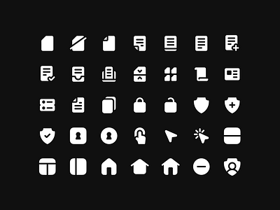 Document Icons - Lookscout Design System clean design figma icon set icons layout lookscout solid ui user interface ux vector