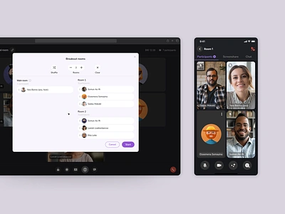 We helped Whoosh create a modern, high-level video call app design agency eleken product design saas ui ui design ui ux design ux ux design