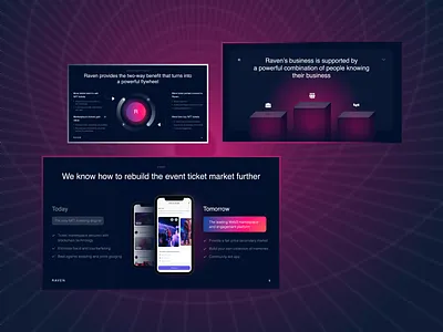 NFT Event Ticketing PPT blockchain business presentation deck design event investor deck investor pitch keynote nft pitch pitch deck pitch deck design powerpoint presentation presentation design ticketing web3.0