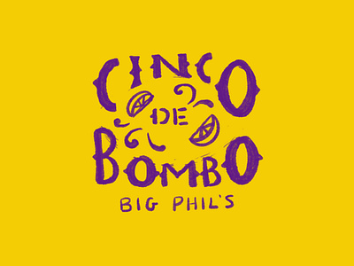 Cinco de Bombo apparel beer branding cinco de mayo drink festive fiesta graphic tee illustration lime party typography