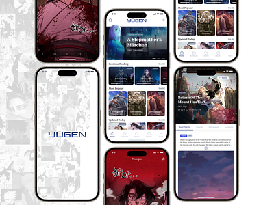 #Exploration - Digital Comics and Light Novels App anime app comic reader comics digital comics light novels manga manga reader manhua manhwa mobile mobile app mobile app design mobile ui read reading app ui ui design visual design webtoon