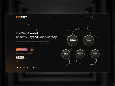 Definest - Web3 Wallet Management Platform blockchain branding crypto figmadesign security uiux wallet web3