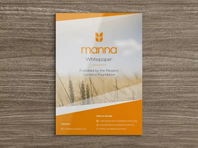 Manna Whitepaper blockchain branding corporate identity corporateidentity crypto cryptocurrency design e document electronic document graphic design magazine money polygraphy print printing printing products printingproducts report white paper whitepaper