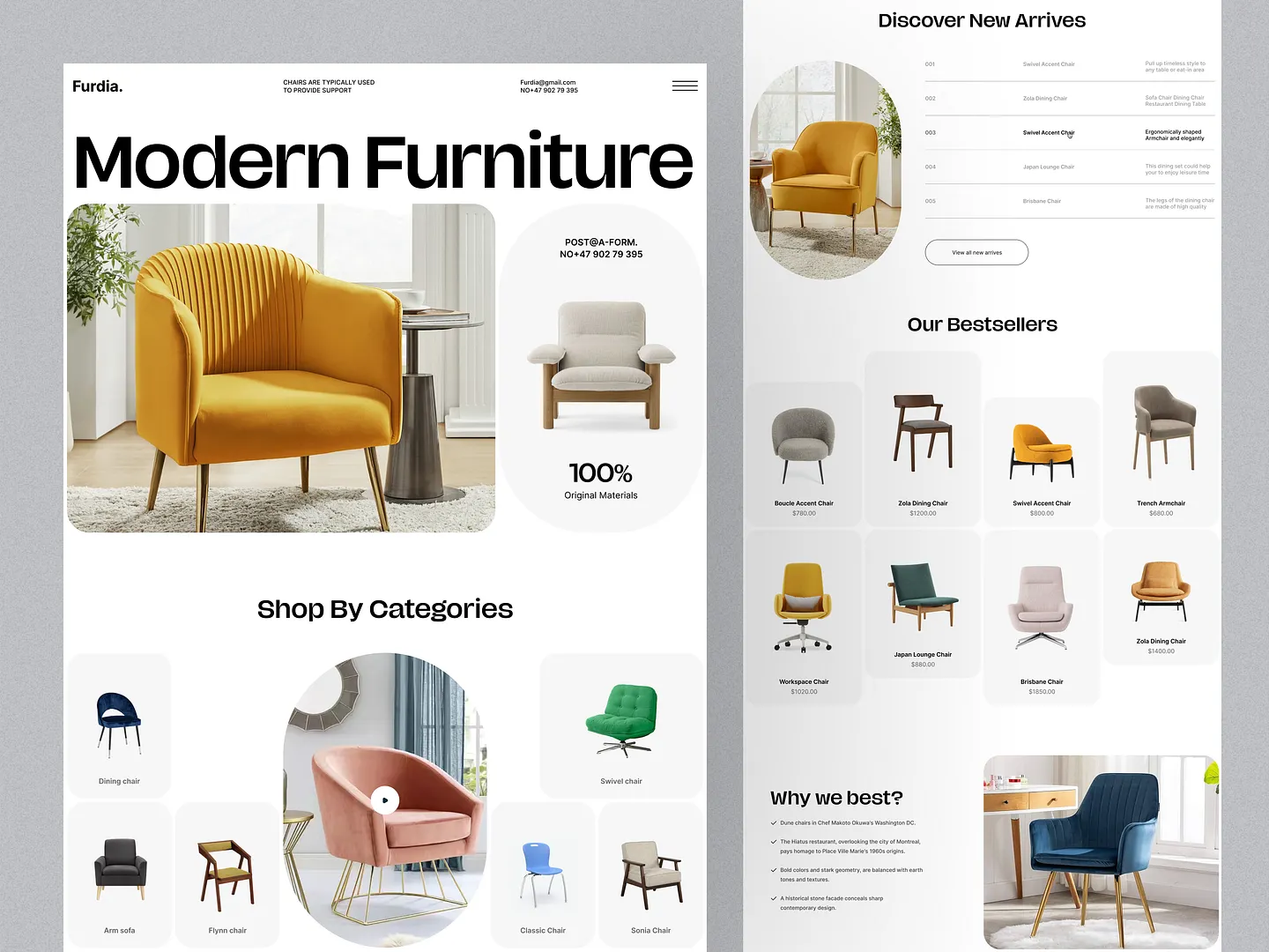 Stylish Modern Furniture Website Design for Contemporary Living