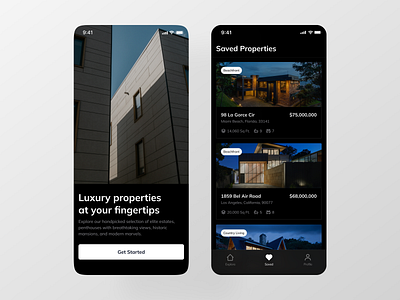 Real Estate App app booking clean clean ui design house iphone minimal real estate design ui ui design user interface ux