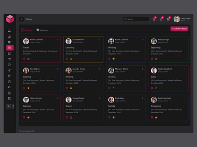 Notes UI Template admin admin console admin dashboard admin panel admin template admin theme bootstrap gallery dark admin dark admin dashboard dark admin template dark dashboard dark template dark ui dark ui kit dashboard design notes notes template notes ui ui kit