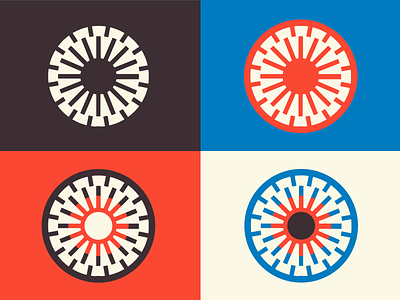 Sun Eye circle color design eye geometric icon illustration logo retro round shape summer sun symbol tshirt