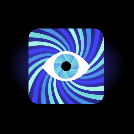 Icon animated eye blue eye eye framer framer website icon spinner