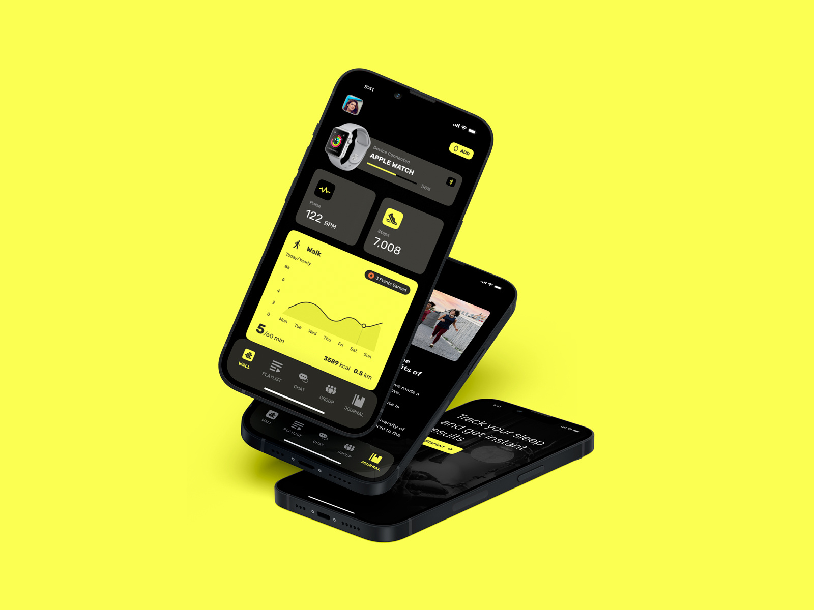 HealthTrack App UI app clean daily ui design health tracking