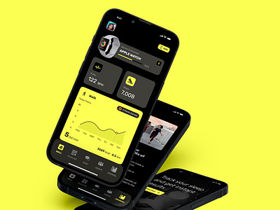 HealthTrack App UI app clean daily ui design health tracking