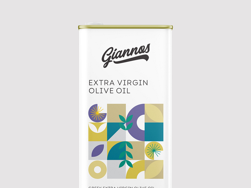 Extra Virgin Olive Oil Packaging Design for Giannos brand design brand identity branding can design graphic design logo olive oil packaging pattern