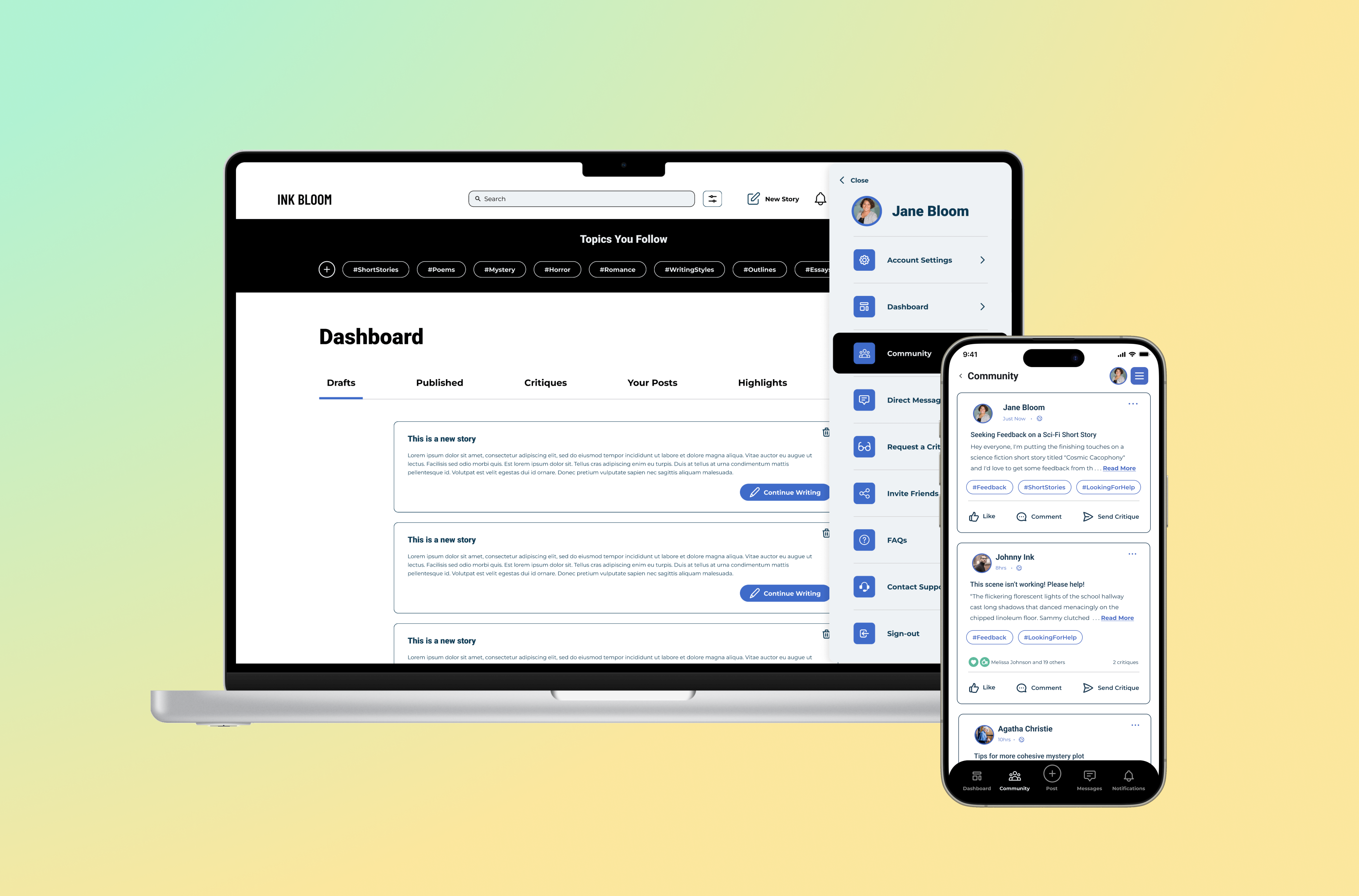 Ink Bloom: Writing Platform