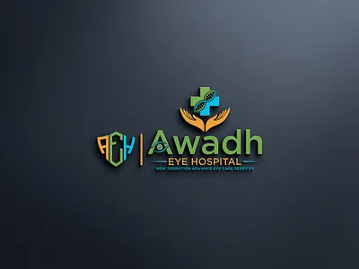 Awadh Eye Hospital Logo Design 3d animation awadh eye hospital logo design branding graphic design logo motion graphics ui