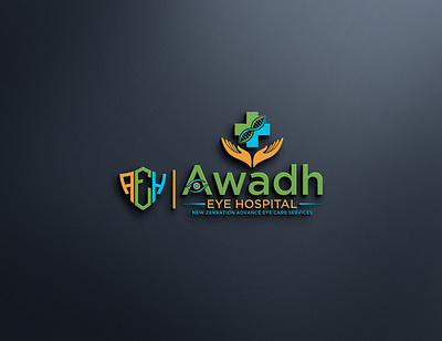 Awadh Eye Hospital Logo Design 3d animation awadh eye hospital logo design branding graphic design logo motion graphics ui