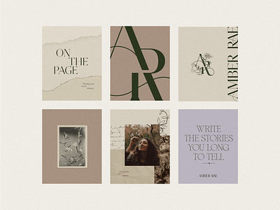Amber Rae branding collage design engraving identity logo mongram texture typography vintage