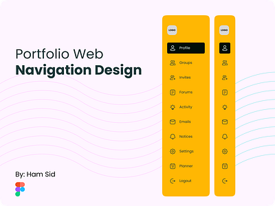 Sleek & Simple Web Navigation Bar Design figma graphic design icons navigation ui website