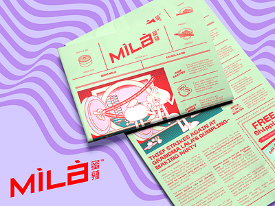 Mila Mock Newspaper Design illustration mila newspaper