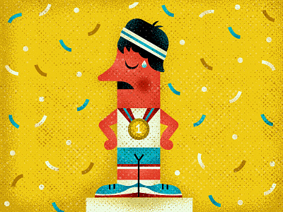 Number One 1 36daysoftype celebration character design illustration medal muti numbering one socks sports sweat texture