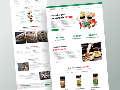 UncleDan's Website UI UX Redesign branding design food graphic design home screen redesign salad ui uiux user experience ux web website