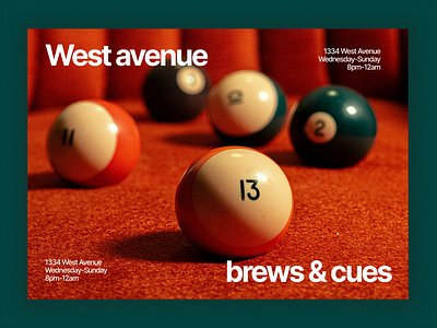 West Avenue Brews & Cues branding design graphic design poster design typography