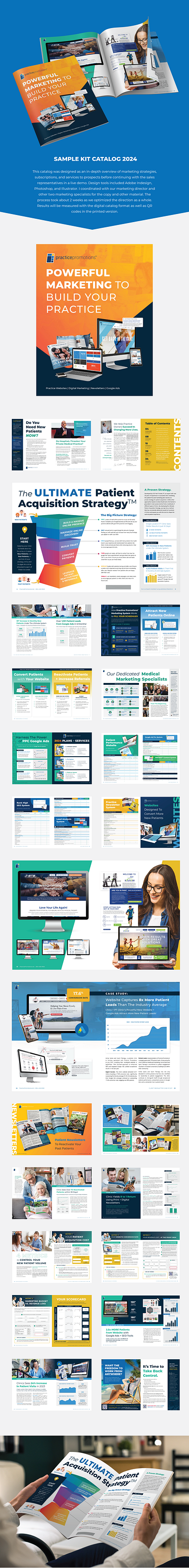 Marketing Catalog 2024 branding catalog graphic design layout design magazine marketing medical marketing publication design