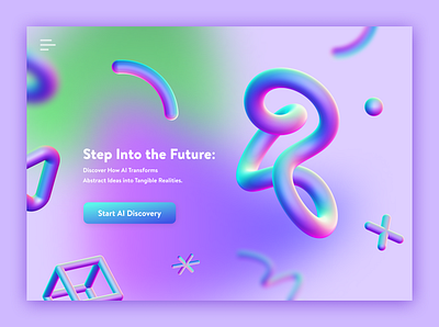 3D objects and gradients in web design 🧚🏻‍♀️ app branding design graphic design illustration ui vector