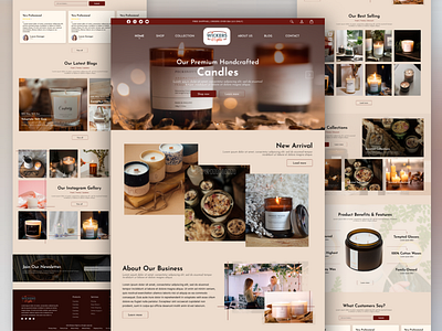 Ecommerce Website Redesign UIUX Design (Candles) branding candle design ecommerce figma graphic design home home screen redesign shop ui ui ux user experience user interface ux web website