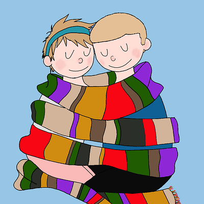 All Wrapped Up couples digital art doctor who illustration
