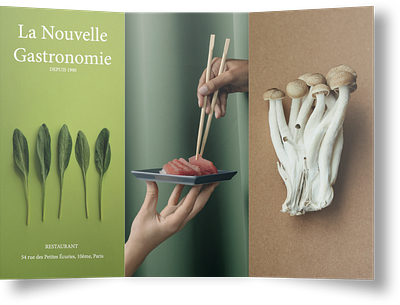 "Indulge in Culinary Delights: La Nouvelle Gastronomie Flyer branding graphic design ui