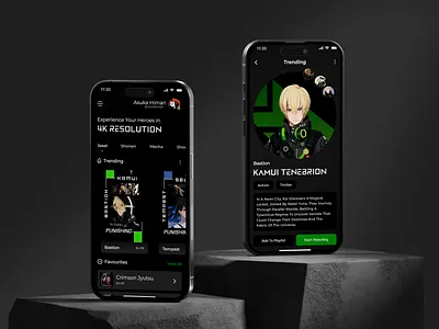 Anime Streaming Platform app concept branding clean color design flat design illustration logo minimal ui