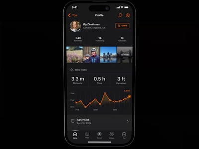 Strava Dark Mode - UI Redesign by illydesign dark mode dark ui ios dark mode mobile app running app sport app ui ui design