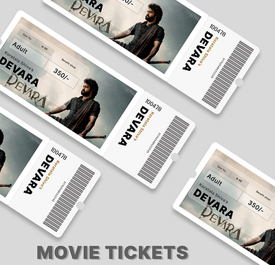 Movie Ticket Design design figma graphic design illustration landingpage logo movies ticket ui vector