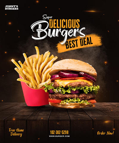 Burger Poster burger poster design graphic design photoshop poster design