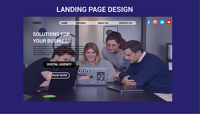 LANDING PAGE DESIGN TEMPLATE branding graphic design logo
