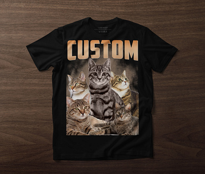 Cat Bootleg T shirt Design bootleg t shirt cat tshirt custom t shirt graphic design retro t shirt design typography typography t shirt design vintage tshirt