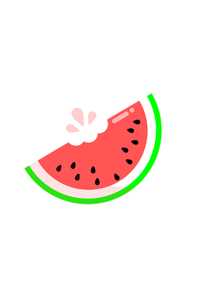 Watermelon Flat Illustration graphic design illustration