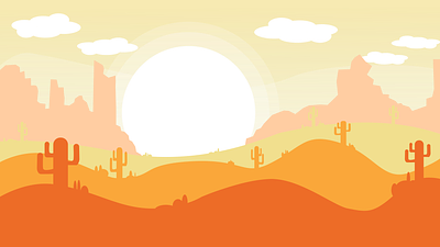 Desert Flat Illustration graphic design illustration