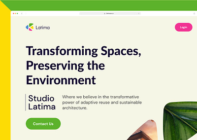 Latima Pure Environment Web Page career clean environment figma hero herosection homepage landingpage ui web design website