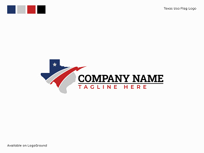 Texas Usa Flag Logo branding graphic design illustration inspiration logo logo design logofolio logos portofolio real estate texas logo usa flag