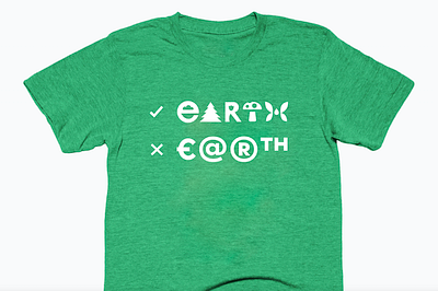 EARTH not €@®™ tshirt design