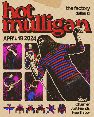 Hot Mulligan Gig Poster band band merch gig poster music poster