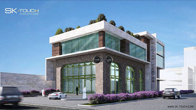3 in 1 Concept Restaurant-Rooftop-Offices facade design interior architecture interior design office