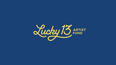 Lucky 13 Logo branding graphic design handlettering logo logo design logotype non profit script tattoo typography