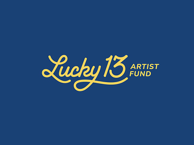 Lucky 13 Logo branding graphic design handlettering logo logo design logotype non profit script tattoo typography