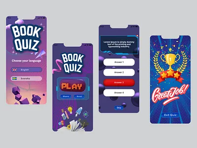 UI UX of Quiz App figma quiz app ui ux ui ux of quiz app