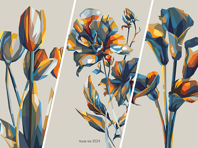 flower colorful daisy design floral flower illustration natural tulip vector vectorart