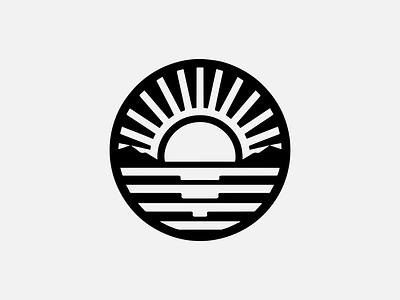 SUNSHINE branding design graphic design icon identity illustration logo marks mountain ocean sea sun sunrise sunshine symbol ui water wave